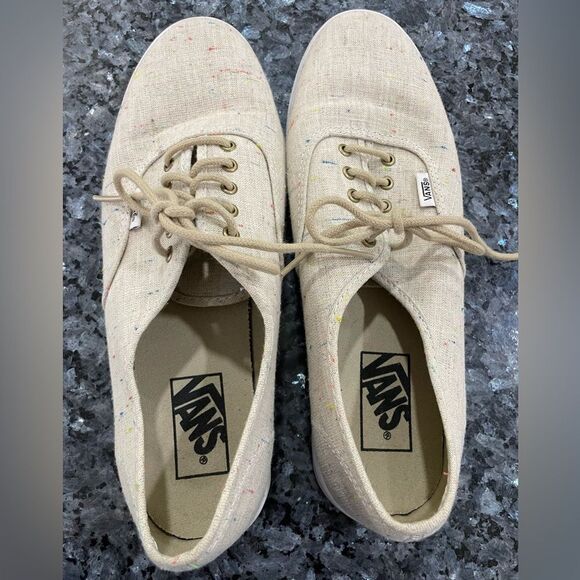 Vans Authentic Lo Pro Speckled Canvas Sneakers Size 10 - Picture 2 of 8